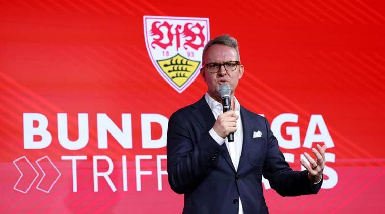 BAU 24.04.2025 Stuttgart Fußball Talk-Format Bundesliga trifft Basis , Vorstandsvorsitzender Alexander Wehrle