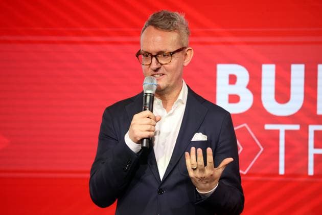24.04.25 Talk-Format Bundesliga trifft Basis Deutschland, Stuttgart, 24.04.2025, Fussball, Bundesliga, VfB Stuttgart, Talk-Format Bundesliga trifft Basis : Alexander Wehrle (Vorstandsvorsitzender VfB Stuttgart).