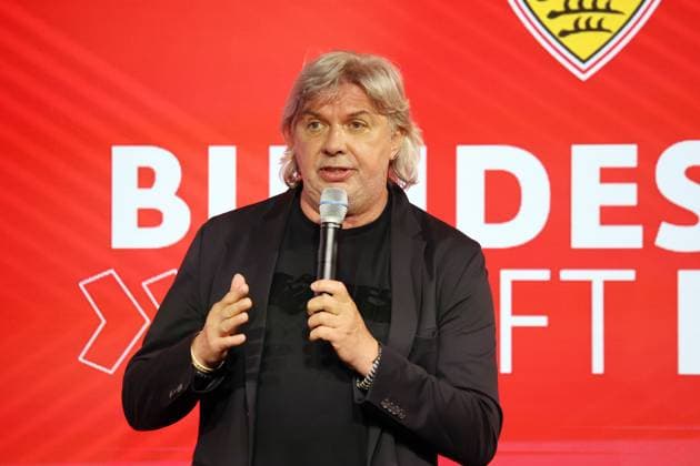 24.04.25 Talk-Format Bundesliga trifft Basis Deutschland, Stuttgart, 24.04.2025, Fussball, Bundesliga, VfB Stuttgart, Talk-Format Bundesliga trifft Basis : Ronny Zimmermann (Erster Vize-Präsident DFB).