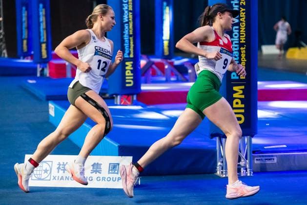 Czech modern pentathlete Lucie Hlavackova in action during the UIPM 2025 Pentathlon World Cup in Budapest, Hungary, April 24, 2025. (CTKxPhoto FilipxKomorous) CTKPhotoF202504240020201  CTKPhotoF202504240020201