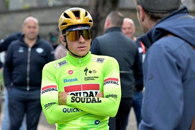 Liege Bastogne Liege 2025 Training 25 04 2025 Liege, Belgium - April 25 : Evenepoel Remco (BEL) of Soudal - Quick Step pictured during a training session prior to the 111 edition of Liege Bastogne Liege a cycling race of 252 kms with start in Liege and finish in Liege on April 25, 2025 in Liege, Belgium, 25 04 2025 ( Motordriver Guy De Vuyst - Liege Belgium  Copyright: xSesx