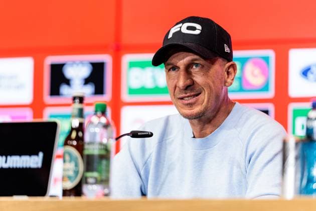 1. FC Köln Pressekonferenz; 25.04.2025 Gerhard Struber (Trainer 1. FC Köln) Pressekonferenz 1. FC Köln; Köln, RheinEnergiestadion, 25.04.2025