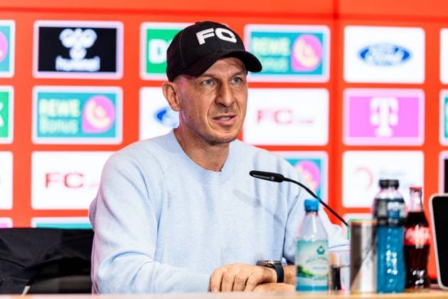 1. FC Köln Pressekonferenz; 25.04.2025 Gerhard Struber (Trainer 1. FC Köln) Pressekonferenz 1. FC Köln; Köln, RheinEnergiestadion, 25.04.2025