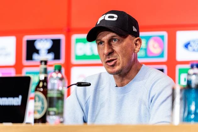 1. FC Köln Pressekonferenz; 25.04.2025 Gerhard Struber (Trainer 1. FC Köln) Pressekonferenz 1. FC Köln; Köln, RheinEnergiestadion, 25.04.2025