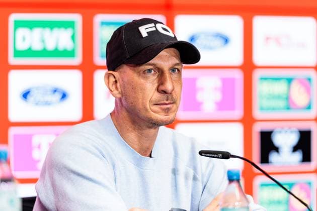 1. FC Köln Pressekonferenz; 25.04.2025 Gerhard Struber (Trainer 1. FC Köln) Pressekonferenz 1. FC Köln; Köln, RheinEnergiestadion, 25.04.2025