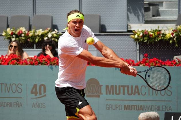 Alexander Zverev VS Roberto Bautista Mutua Madrid Open at La Caja Magica on April 25, 2025 in Madrid, Spain Cordon Press Cordon Press 