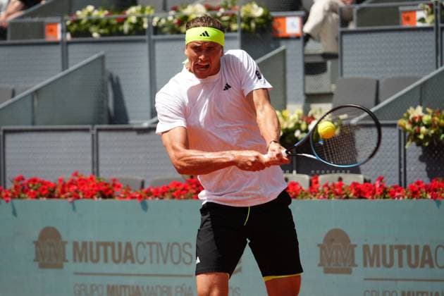 Alexander Zverev VS Roberto Bautista Mutua Madrid Open at La Caja Magica on April 25, 2025 in Madrid, Spain Cordon Press Cordon Press 