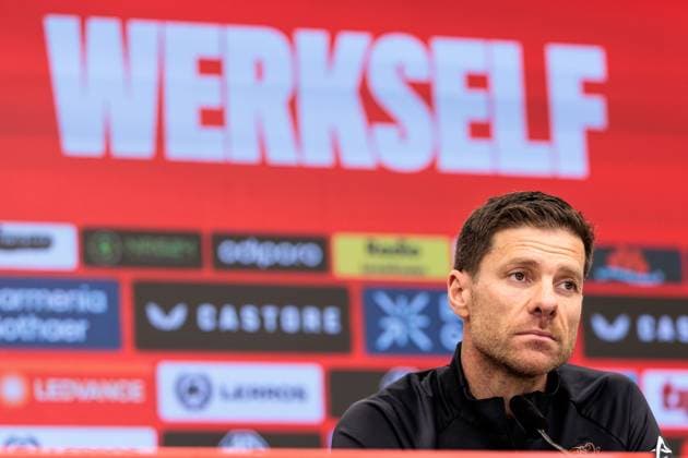 Sport Themen der Woche KW17 Sport Bilder des Tages 1. Fußball-Bundesliga: Pressekonferenz Bayer 04 Leverkusen; 25.04.2025 Xabi Alonso (Cheftrainer Bayer 04 Leverkusen) 1. Fußball Bundesliga: Pressekonferenz Bayer 04 Leverkusen, Leverkusen, BayArena am 25.04.2025 *** 1 Soccer Bundesliga Press Conference Bayer 04 Leverkusen 25 04 2025 Xabi Alonso Head Coach Bayer 04 Leverkusen 1 Soccer Bundesliga Press Conference Bayer 04 Leverkusen, Leverkusen, BayArena on 25 04 2025 Copyright: xBEAUTIFULxSPORTS Wunderlx