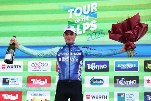 CYCLING - Tour of the Alps 2025 LIENZ,AUSTRIA,25.APR.25 - CYCLING - Tour of the Alps, stage 5, Lienz - Lienz. Image shows Nicolas Prodhomme (FRA Decathlon AG2R la Mondiale).  GEPAxpictures xDavidxGeieregger