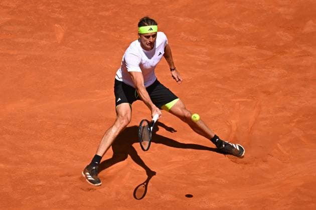 Mutua Madrid Open Men - Spain Alexander Zverev (GER) during his first round match at the Mutua Madrid Open in Madrid, Spain, on April, 25, 2025. Photo by Corinne Dubreuil ABACAPRESS.COM Madrid Spain  Copyright: xDubreuilxCorinne ABACAx