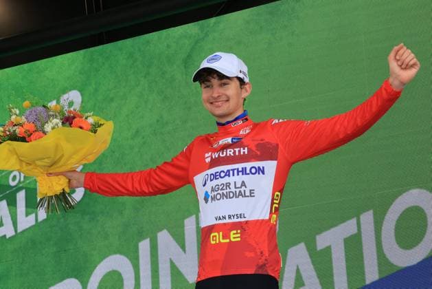 Tour des Alpes 2025 - UCI Cycling Race Tour of the Alps Pierre Teyssot MAXPPP ; Tour des Alpes 2025 - UCI Cycling Race Tour of the Alps. Lienz, Austria on April 25, 2025. Stage 5, 112.2 km from Lienz to Lienz. Paul Seixas (FRA) best sprinter of the Tour. Pierre Teyssot Maxppp Lienz Lienz Osttirol Austria  Copyright: xMAXPPPxPierrexTeyssotx TEP65308 TEP65308