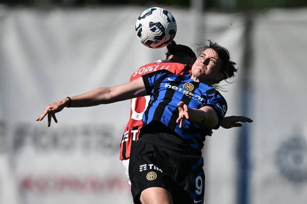 Sport Bilder des Tages Db Milano 25 04 2025 - campionato di serie A femminile Milan-Inter foto Daniele Buffa Image nella foto: Elisa Polli-Nadine Sorelli 