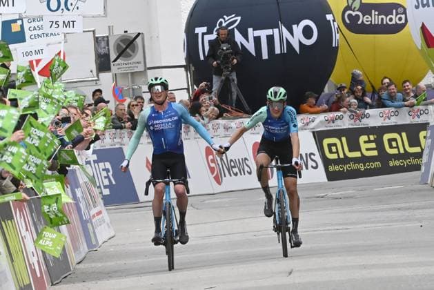 25-04-2025 Tour Of The Alps; Tappa 05 Lienz - Lienz; 2025, Decathlon - Ag2r La Mondiale; Prodhomme, Nicolas; Seixas, Paul; Lienz; 