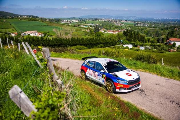 AUTO - RALLYE RHONE CHARBONNIERES 2025 22 VON THURN UND TAXIS Albert, HAIN Jara, Skoda Fabia RS Rally2, action during the Rallye RhÃ ne Charbonnieres 2025, 2nd round of the Championnat de France des Rallyes 2025, from April 24 to 26 in Charbonnieres-les-Bains, France - Charbonnieres-les-BainsFrance  Copyright: xBastienxRouxx