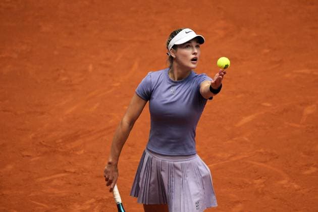April 26, 2025, Madrid, Madrid, Spain: ANNA KALoÂNSKOYA of Russia during her match against MADISON KEYS of USA on Day Six of the Mutua Madrid Open at La Caja Magica. Keys Wins 7-5, 7-6. Madrid Spain - ZUMAd308 20250426_zsp_d308_028 Copyright: xJuanxCarlosxLucasx