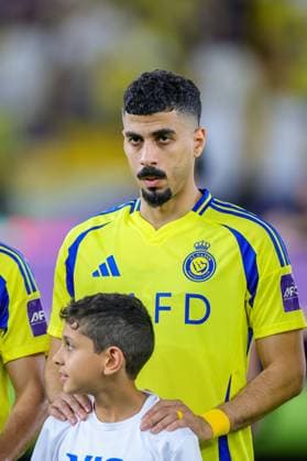 Yokohama F. Marinos vs Al-Nassr - AFC Champions League Elite Quarter Finals JEDDAH, SAUDI ARABIA - April 26: Ali Lajami of Team Al-Nassr FC during line up prior to the AFC Champions League Elite Quarter Finals match between Yokohama F. Marinos and Al-Nassr FC at Prince Abdullah Al Faisal Stadium on April 26, 2025 in Jeddah, Saudi Arabia. Jeddah Saudi Arabia Copyright: xAbdullahxAhmedx