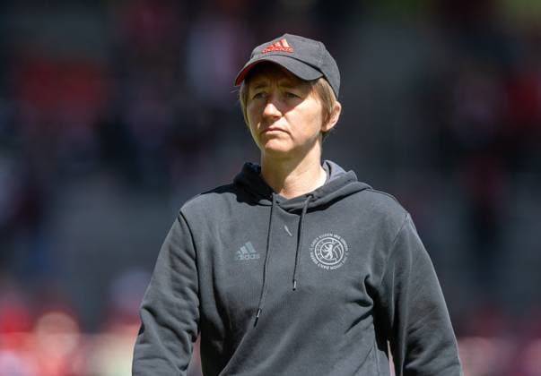 Fussball, Frauen, Saison 2024 2025, 2. Bundesliga (23. Spieltag), 1. FC Union Berlin - Borussia Mönchengladbach, Trainerin Ailien Poese (1. FC Union), 27.04.2025, Copyright: xSebastianxRäppold MatthiasxKochx