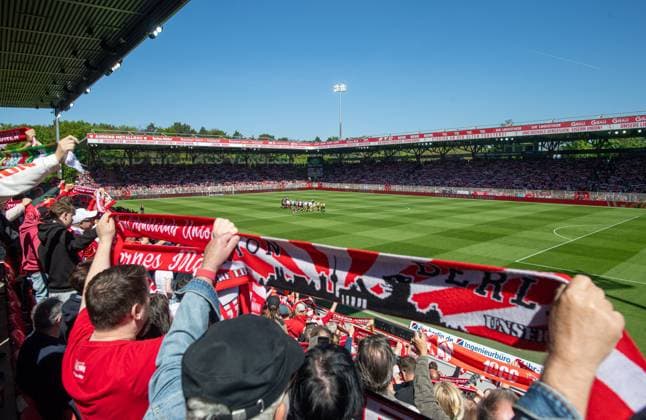 Fussball, Frauen, Saison 2024 2025, 2. Bundesliga (23. Spieltag), 1. FC Union Berlin - Borussia Mönchengladbach, Übersicht, 27.04.2025, Copyright: xSebastianxRäppold MatthiasxKochx