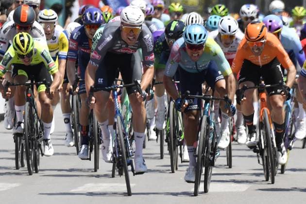 Presidential Cycling Tour of Turkiye 2025 Presidential Cycling Tour of Turkiye 2025 - 60 edizione - 1st stage Antalya - Antalya 132 km - 27 04 2025 - Simon Dehairs (BEL - Alpecin - Deceuninck) - Matteo Malucelli (ITA - XDS Astana Team) -photo Tommaso Pelagalli SprintCyclingAgency 2025 Antalya Turkey  Copyright: xTommasoxPelagalli xSprintcyclingagencyx