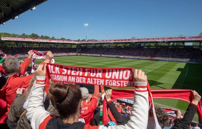 Fussball, Frauen, Saison 2024 2025, 2. Bundesliga (23. Spieltag), 1. FC Union Berlin - Borussia Mönchengladbach, Übersicht, 27.04.2025, Copyright: xSebastianxRäppold MatthiasxKochx