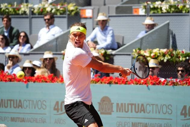 Tennis player Alexander Zverev vs Alejandro Davidovich Fokina during the Madrid 2025 Masters Series in Madrid on Saturday 26 April 2025. Cordon Press 