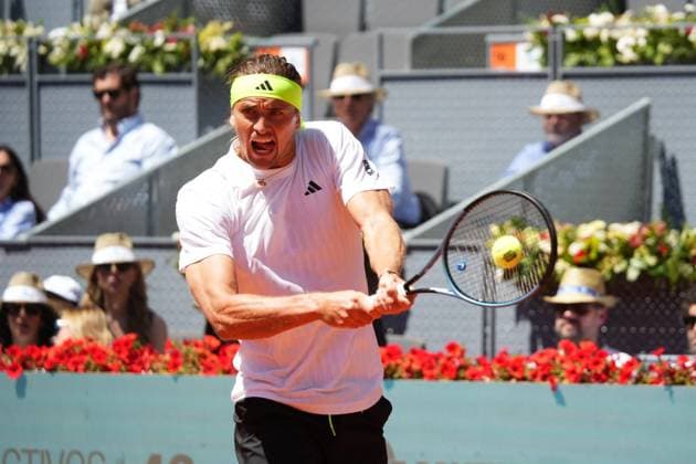 Tennis player Alexander Zverev vs Alejandro Davidovich Fokina during the Madrid 2025 Masters Series in Madrid on Saturday 26 April 2025. Cordon Press 