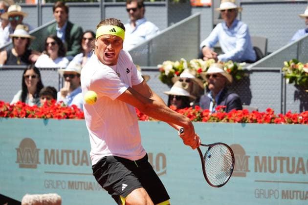 Tennis player Alexander Zverev vs Alejandro Davidovich Fokina during the Madrid 2025 Masters Series in Madrid on Saturday 26 April 2025. Cordon Press 