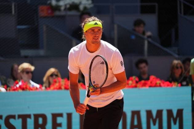 Tennis player Alexander Zverev vs Alejandro Davidovich Fokina during the Madrid 2025 Masters Series in Madrid on Saturday 26 April 2025. Cordon Press 