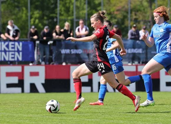 27.04.2025 - Fussball - Saison 2024 2025 - 2. Frauen - Fussball - Bundesliga - 23. Spieltag: 1. FC Nürnberg FCN ( Club Clubfrauen ) - SV Meppen - Sportfoto Zink DaMa - xdaxmax - Nastassja Lein (24, 1. FC Nürnberg FCN )