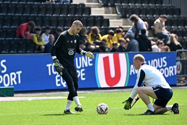 Angers SCO v LOSC Lille - Ligue 1 McDonald s 2024 2025 30 Lucas CHEVALIER (losc) during the Ligue 1 McDonald s match between Angers and Lille at Stade Raymond Kopa on April 27, 2025 in Angers, France. Angers France  Copyright: xFEPx 776313174