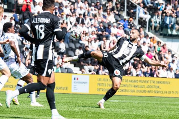 FOOTBALL : SCO Angers vs Lille OSC - Ligue 1 - JournÃ e 31 - 27 04 2025 Himad Abdelli (ANGERS SCO) AngersFrance  Copyright: xBaptistexAutissierx