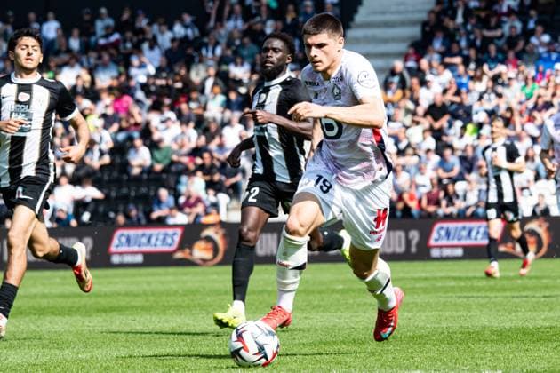 FOOTBALL : SCO Angers vs Lille OSC - Ligue 1 - JournÃ e 31 - 27 04 2025 Matias Fernandez-Pardo (Lille OSC) AngersFrance  Copyright: xBaptistexAutissierx