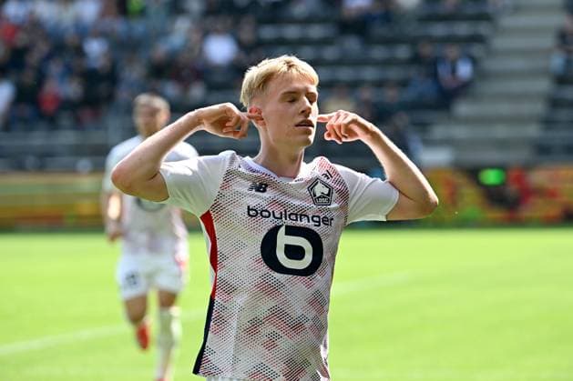 Angers SCO v LOSC Lille - Ligue 1 McDonald s 2024 2025 07 Hakon Arnar HARALDSSON (losc) during the Ligue 1 McDonald s match between Angers and Lille at Stade Raymond Kopa on April 27, 2025 in Angers, France. Angers France  Copyright: xFEPx 776313174