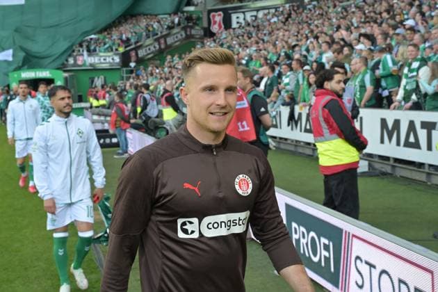 GER, 1. FBL, SV Werder Bremen vs 1. FC St. Pauli 27.04.2025, Weserstadion, Bremen, GER, 1. FBL, SV Werder Bremen vs 1. FC St. Pauli im Bild Johannes Eggestein (FC St. Pauli 11)