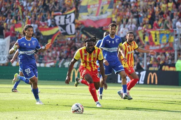 FOOTBALL : RC Lens vs AJ Auxerre - Ligue 1 - 27 04 2025 Goduine KOYALIPOU (RC Lens) lors du match RC Lens vs AJ Auxerre, Ligue 1, stade Bollaert-Delelis, le 27 avril 2025 - photo Laurent Sanson PsnewZ  Copyright: xLaurentxSANSONx xPsnewZx