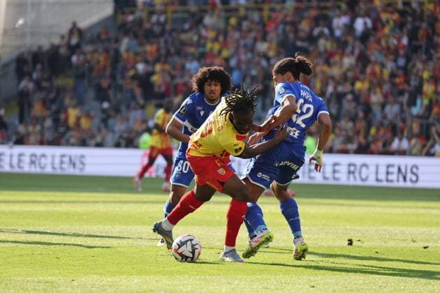 FOOTBALL : RC Lens vs AJ Auxerre - Ligue 1 - 27 04 2025 Goduine KOYALIPOU (RC Lens) lors du match RC Lens vs AJ Auxerre, Ligue 1, stade Bollaert-Delelis, le 27 avril 2025 - photo Laurent Sanson PsnewZ  Copyright: xLaurentxSANSONx xPsnewZx
