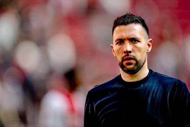 AFC Ajax Amsterdam trainer Francesco Farioli during the match Ajax - Sparta at the Johan Cruijff ArenA for the Dutch Eredivisie season 2024-2025 in AMSTERDAM, Netherlands on 27 april 2025, (photo by Marcel van Dorst EYE4images DeFodi Images)