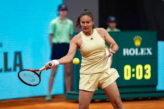 Sport Themen der Woche KW17 Sport Bilder des Tages Mutua Madrid Open 2025 Daria Kasatkina of Australia in action against Ekaterina Alexandrova in the third round of the Mutua Madrid Open 2025 tournament celebrated at La Caja Magica on April 27, 2025 in Madrid, Spain. Madrid La Caja Magica Madrid Spain Copyright: xAlbertoxGardinx AGardin_20250427_Mutua_Madrid_Open_0908