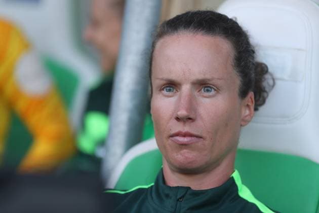 VfL vs. Hoffenheim, BL Frauen Wolfsburg, 28.04.2025, FUßBALL - VfL Wolfsburg vs. TSG 1899 Hoffenheim, Google Pixel Frauen-Bundesliga, Saison 2024 25. Interimstrainerin Sabrina Eckhoff (VfL Wolfsburg) Wolfsburg