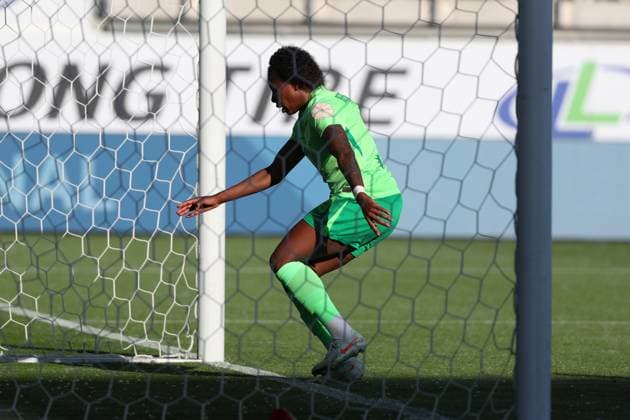 VfL vs. Hoffenheim, BL Frauen Wolfsburg, 28.04.2025, FUßBALL - VfL Wolfsburg vs. TSG 1899 Hoffenheim, Google Pixel Frauen-Bundesliga, Saison 2024 25. Lineth Beerensteyn (VfL Wolfsburg) Wolfsburg