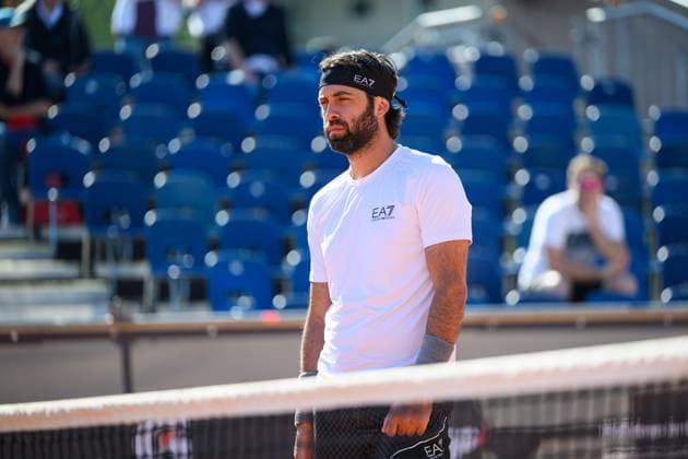 TENNIS - ATP, Tennis Herren DANUBE Upper Austria Open MAUTHAUSEN,AUSTRIA,29.APR.25 - TENNIS - ATP Challenger Tour, DANUBE Upper Austria Open. Image shows Nikoloz Basilashvili (GEO).  GEPAxpictures xChristianxMoser