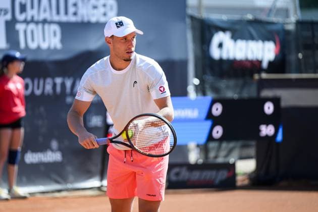 TENNIS - ATP, Tennis Herren DANUBE Upper Austria Open MAUTHAUSEN,AUSTRIA,29.APR.25 - TENNIS - ATP Challenger Tour, DANUBE Upper Austria Open. Image shows Filip Misolic (AUT).  GEPAxpictures xChristianxMoser