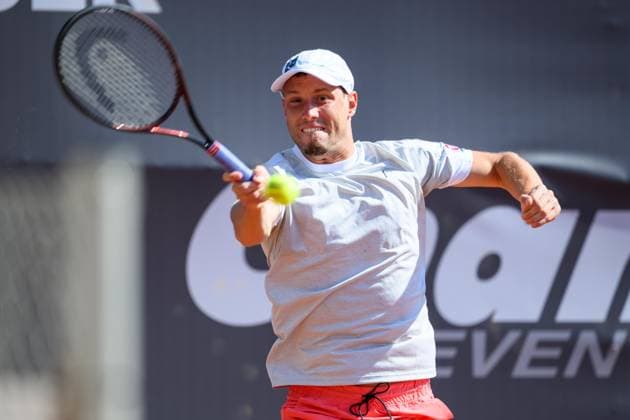 TENNIS - ATP, Tennis Herren DANUBE Upper Austria Open MAUTHAUSEN,AUSTRIA,29.APR.25 - TENNIS - ATP Challenger Tour, DANUBE Upper Austria Open. Image shows Filip Misolic (AUT).  GEPAxpictures xChristianxMoser