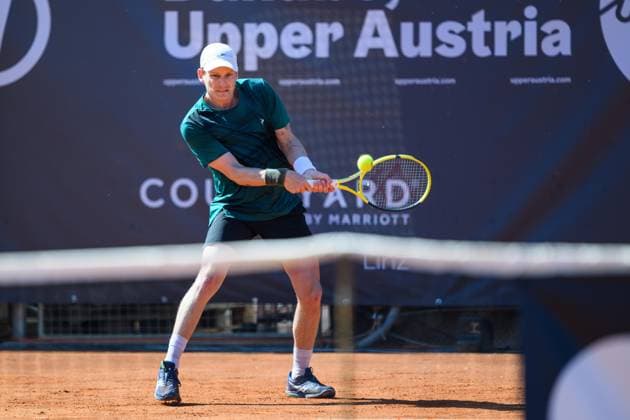 TENNIS - ATP, Tennis Herren DANUBE Upper Austria Open MAUTHAUSEN,AUSTRIA,29.APR.25 - TENNIS - ATP Challenger Tour, DANUBE Upper Austria Open. Image shows David Pichler (AUT).  GEPAxpictures xChristianxMoser