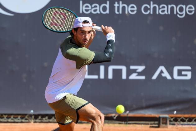 TENNIS - ATP, Tennis Herren DANUBE Upper Austria Open MAUTHAUSEN,AUSTRIA,29.APR.25 - TENNIS - ATP Challenger Tour, DANUBE Upper Austria Open. Image shows Thiago Agustin Tirante (ARG).  GEPAxpictures xChristianxMoser
