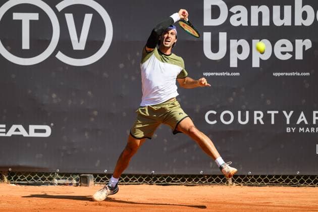 TENNIS - ATP, Tennis Herren DANUBE Upper Austria Open MAUTHAUSEN,AUSTRIA,29.APR.25 - TENNIS - ATP Challenger Tour, DANUBE Upper Austria Open. Image shows Thiago Agustin Tirante (ARG).  GEPAxpictures xChristianxMoser