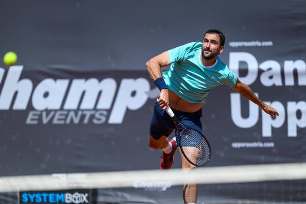 TENNIS - ATP, Tennis Herren DANUBE Upper Austria Open MAUTHAUSEN,AUSTRIA,29.APR.25 - TENNIS - ATP Challenger Tour, DANUBE Upper Austria Open. Image shows Marin Cilic (CRO).  GEPAxpictures xChristianxMoser