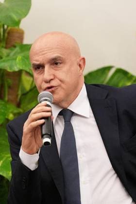 Stefano Baringelli during the Presentation of the Grand Arrival of Giro d Italia 108 in Rome, Italy - Tuesday April 29, 2025 - cycling ( Photo by Alfredo Falcone LaPresse )  Copyright: xAlfredoxFalcone LaPressex
