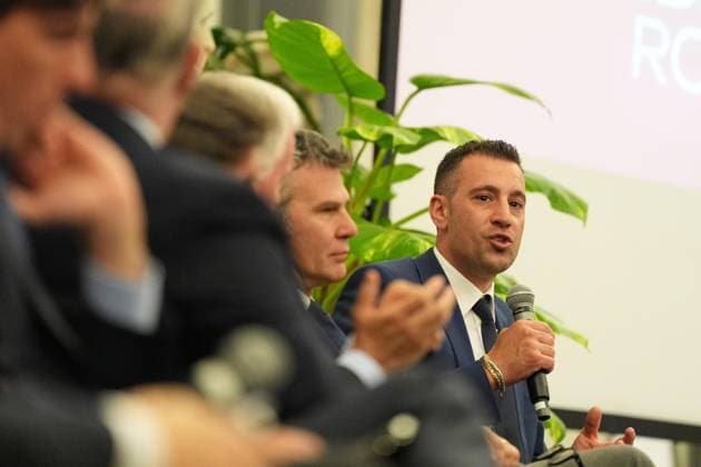 Vincenzo Nibali during the Presentation of the Grand Arrival of Giro d Italia 108 in Rome, Italy - Tuesday April 29, 2025 - cycling ( Photo by Alfredo Falcone LaPresse )  Copyright: xAlfredoxFalcone LaPressex