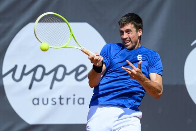 TENNIS - ATP, Tennis Herren DANUBE Upper Austria Open MAUTHAUSEN,AUSTRIA,29.APR.25 - TENNIS - ATP Challenger Tour, DANUBE Upper Austria Open. Image shows Nerman Fatic (BIH).  GEPAxpictures xChristianxMoser